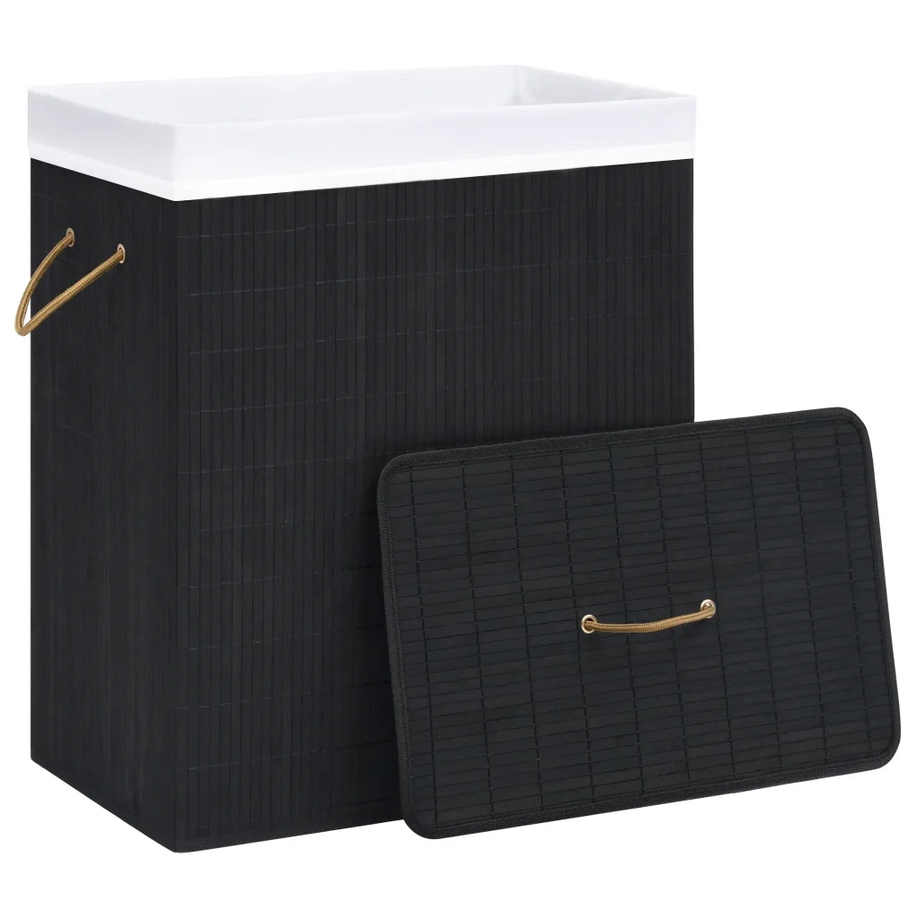 Cesto Portabiancheria in BambÃ¹ Nero 83 L cod mxl 54471