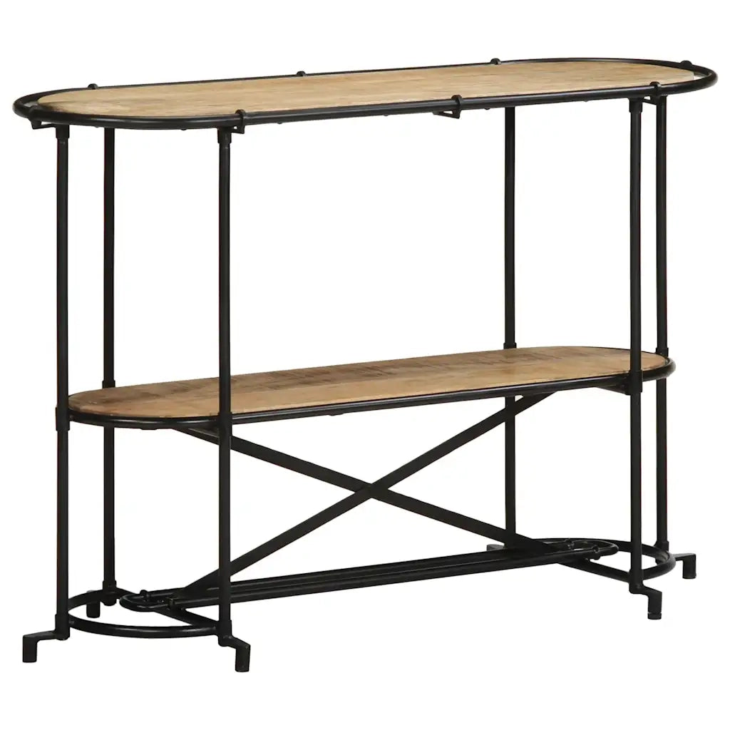 vidaXL Tavolo Consolle 110x42x76 cm in Legno Massello Grezzo di Mango