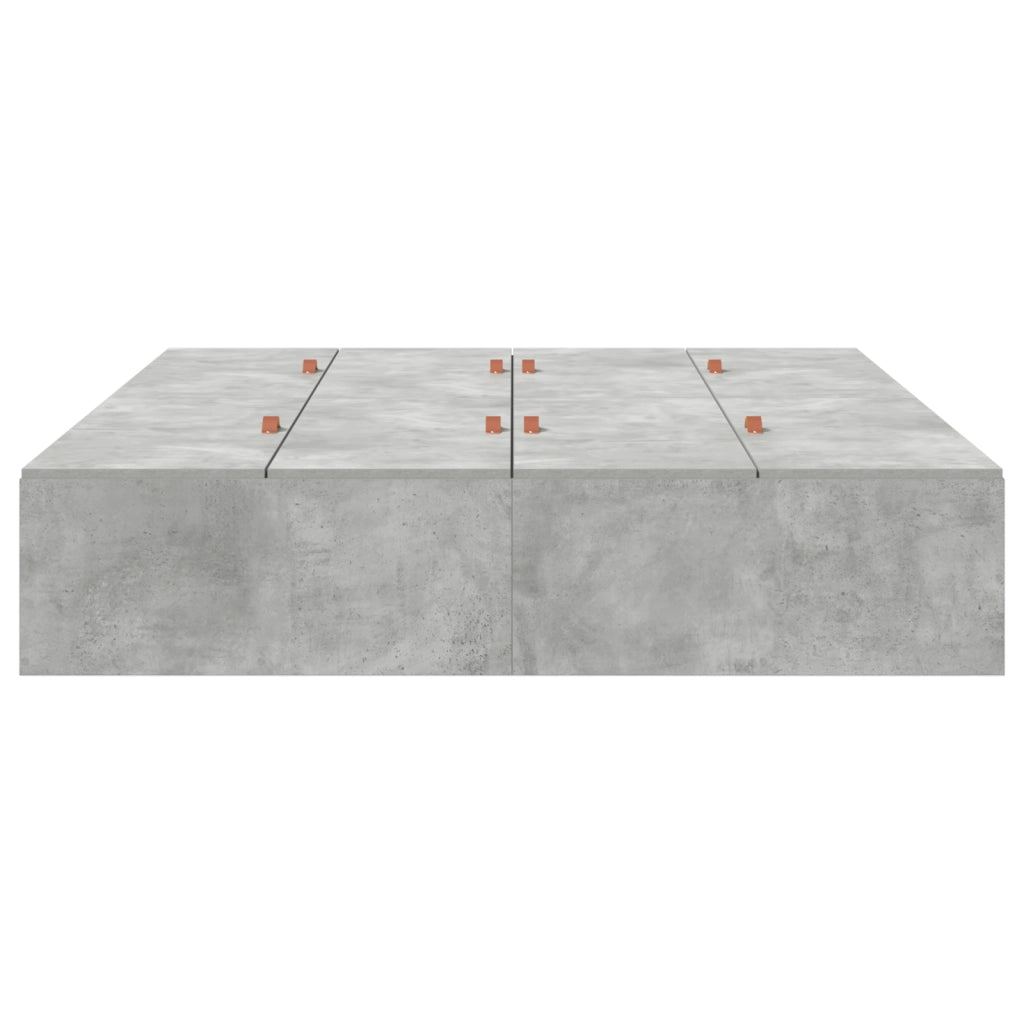 Struttura Letto con Contenitore  Grigio Cemento 150x200 cm