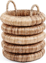 Cesta voluminosa - Mandria tessuta - Spazio di stoccaggio decorativo - Progetto facile da trasportare - 44 cm x 44 cm x 65 cm