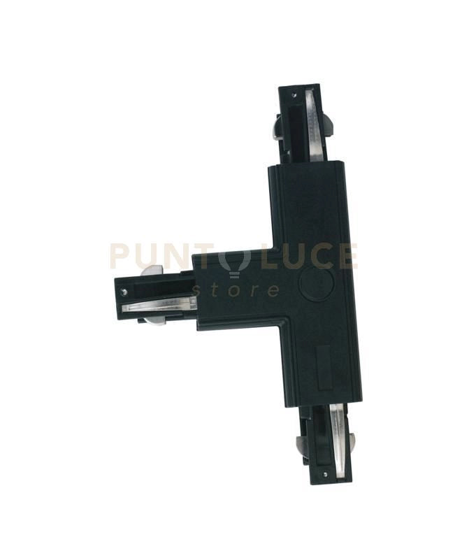 LED-TRACK-T-R1 NERO CONNESSIONE A T DESTRA (R1) NERA PER BINARIO 18X11X3,4CM