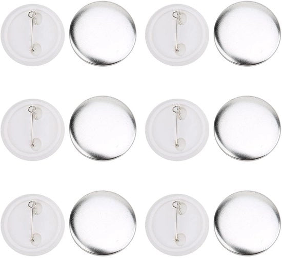 Set di Badge in Metallo da 100 - Badgeholder - Spilla - Attività per Bambini - Fai da Te - Metal Spillo - Bottone