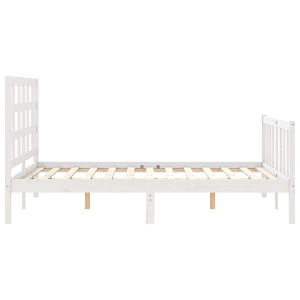 Giroletto senza Materasso-Struttura Letto Bianco 120x200 cm Legno Massello Pino 702176
