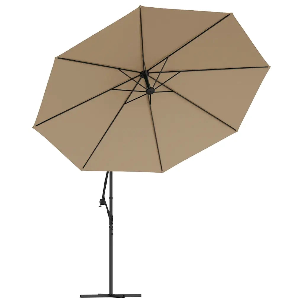Ombrellone a Sbalzo Palo in Alluminio 350 cm Tortora 44506