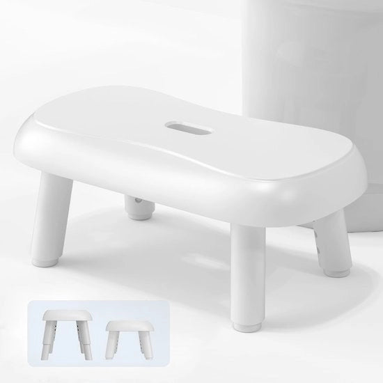 Toiletkruk per altezza per adulti, 4 altezze da 17-23 cm, sedile per donne in stato di gravidanza/anziani/bambini, gambe in acciaio di manganese con pedane antiscivolo, illuminazione per costipazione e gonfiore