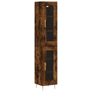 Credenza | Madia | Buffet da pranzo | Armadio da pranzo Rovere Fumo 34,5x34x180 cm in Legno Multistrato