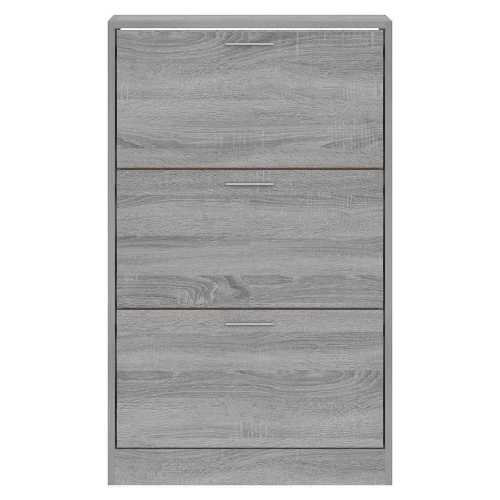 Scarpiera mobile contenitore per scarpe mobile per ingresso/corridoio/soggiorno design Sonoma 63 x 24 x 103 cm legno ingegnerizzato grigio 02_0022084