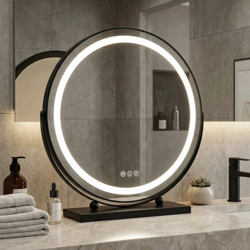 Specchio Led Make-up Black 50 Cm
