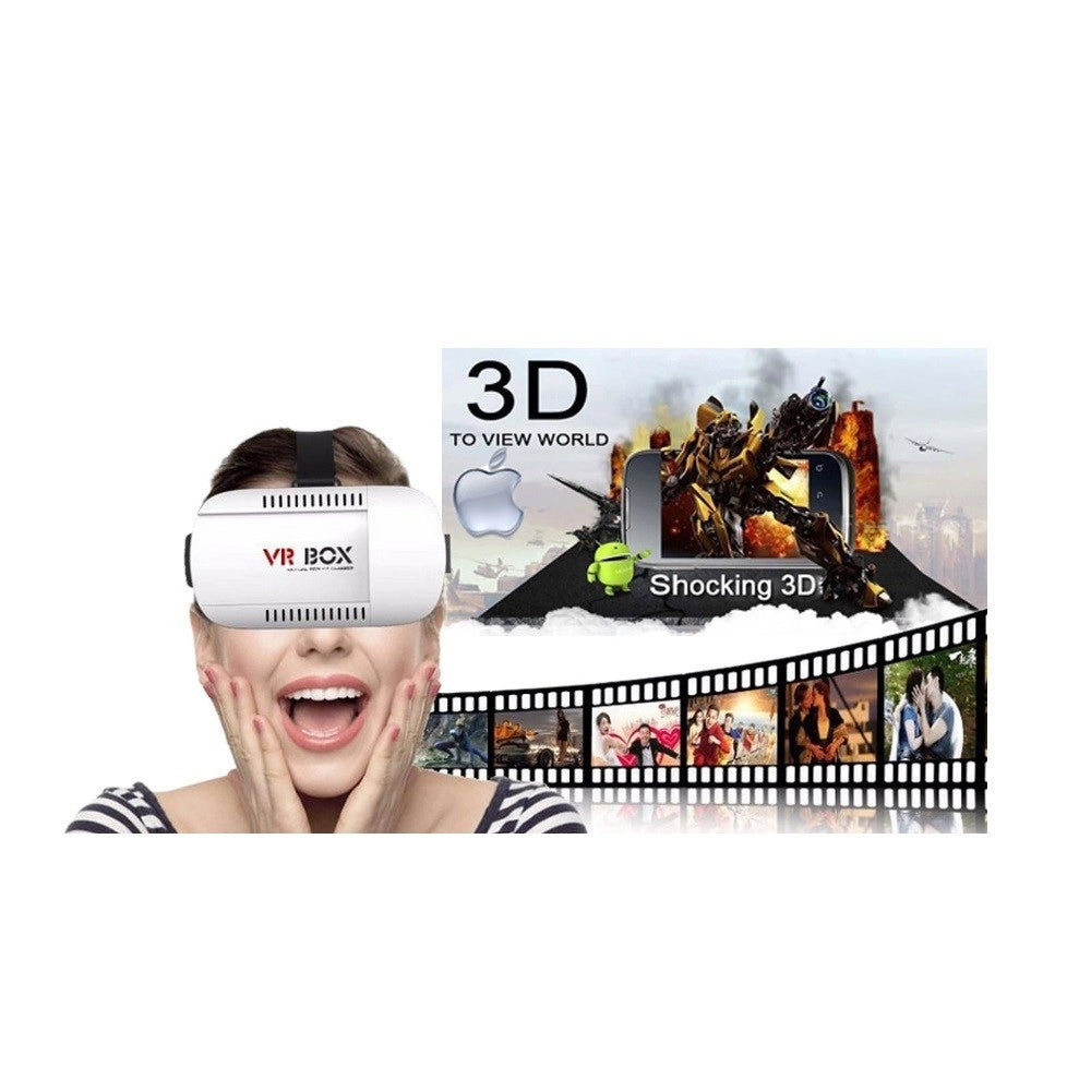 Trade Shop - Vrbox Occhiali Realta' Virtuale 3d Per Smartphone Giochi Video Film 360° -