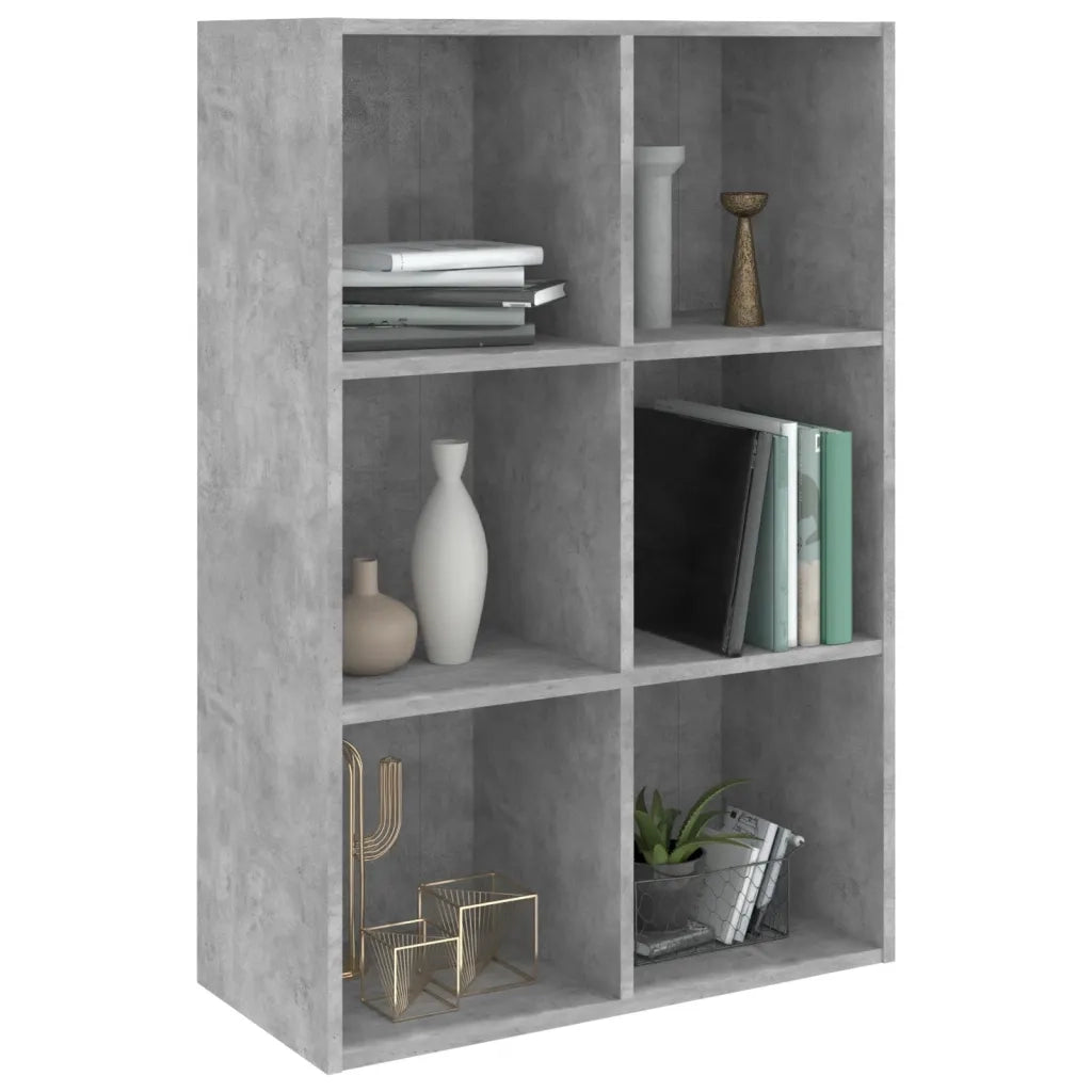 Libreria/Credenza Grigio Cemento 66x30x98 cm Legno Multistrato 800346