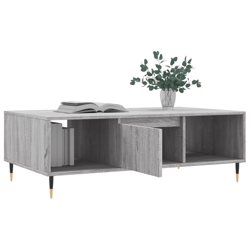 Tavolino da Salotto Grigio Sonoma 104x60x35cm Legno Multistrato 827082
