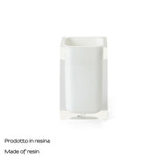 Set portaspazzolini / dosasapone d' appoggio Gedy linea Rainbow bianco