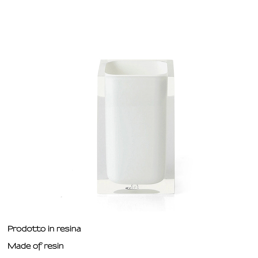 Set portaspazzolini / dosasapone d' appoggio Gedy linea Rainbow bianco