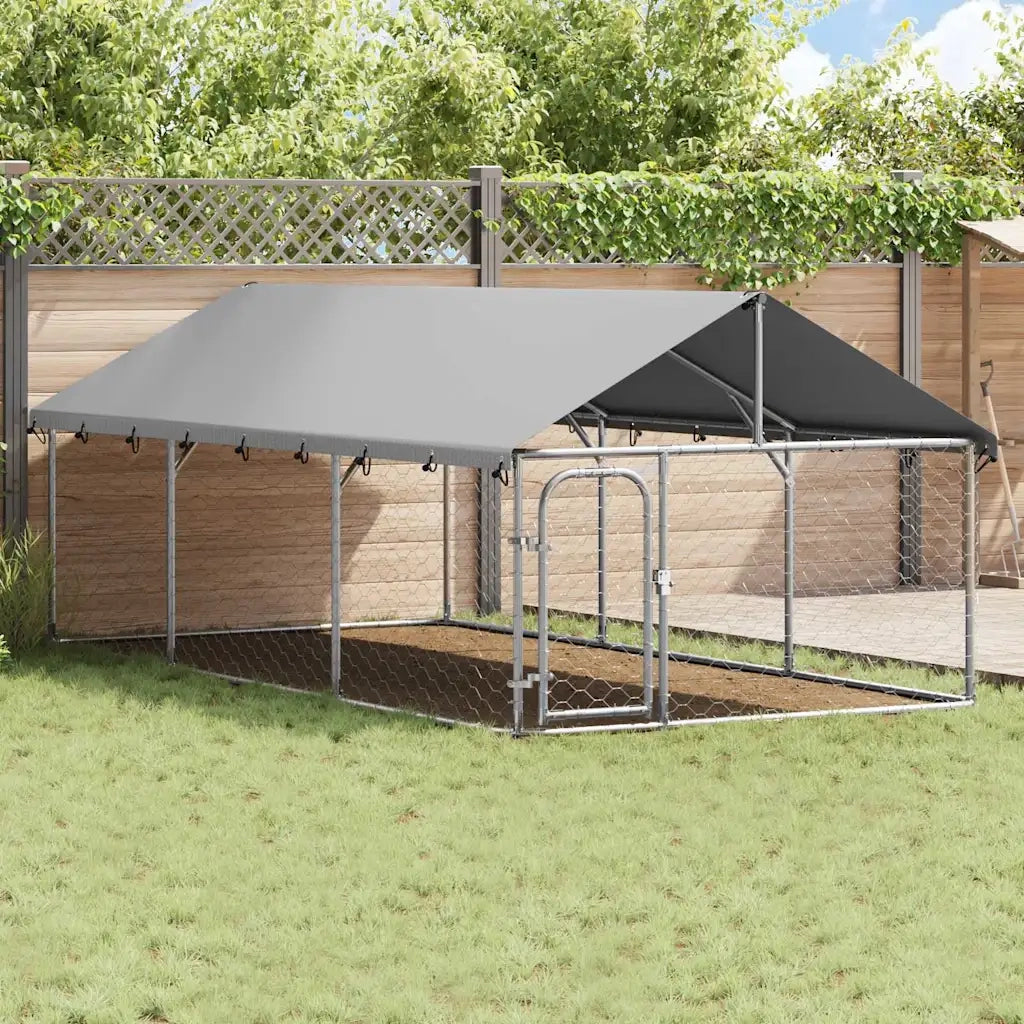 Gabbia per Cani da Esterno con Tetto 400x200x150 cm CFW2984226