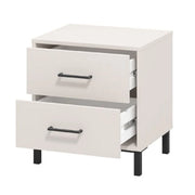 Clanezzo, Comodino un Ripiano, 48x40x52h cm Bianco