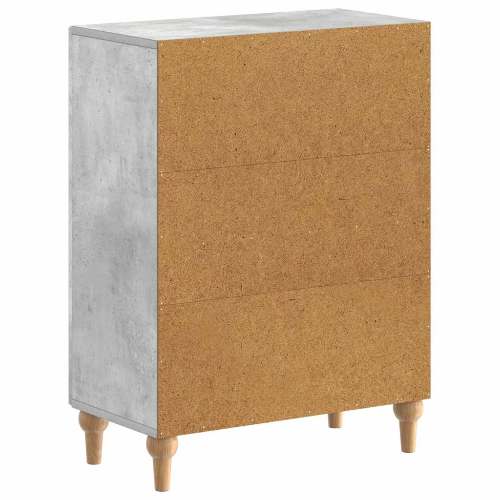 Mobiletto da Bagno ALKMAAR Grigio Cemento 59,5 x 31 x 80 cm 896178