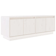 Mobile TV | Armadietto TV | Mobile Porta TV Bianco 110x34x40 cm in Legno Massello di Pino