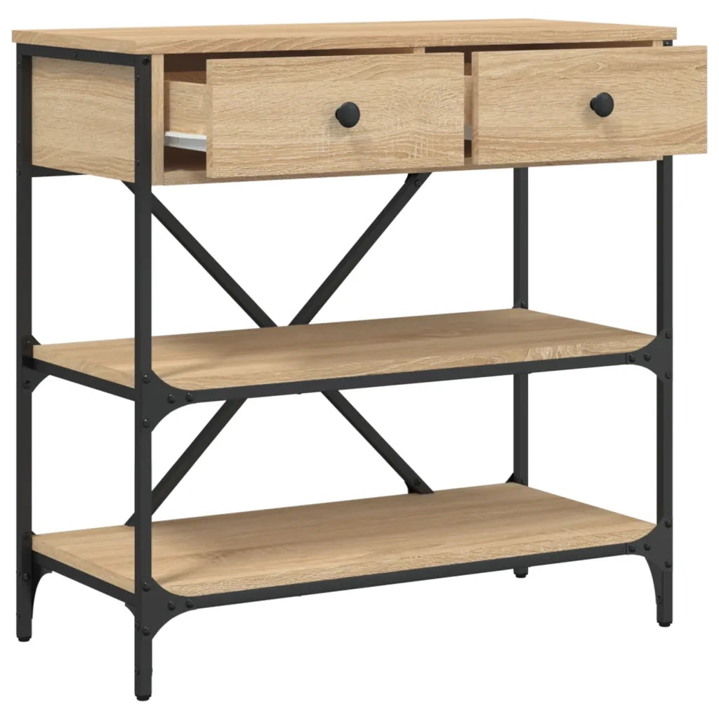 Tavolino Consolle | Tavolo d'Ingresso Rovere Sonoma 75x34,5x75cm Legno Multistrato