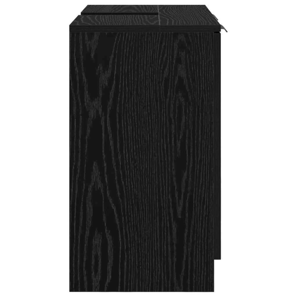 Mobile da Bagno con porta Rovere Nero 64,5 x 33,5 x 59 cm