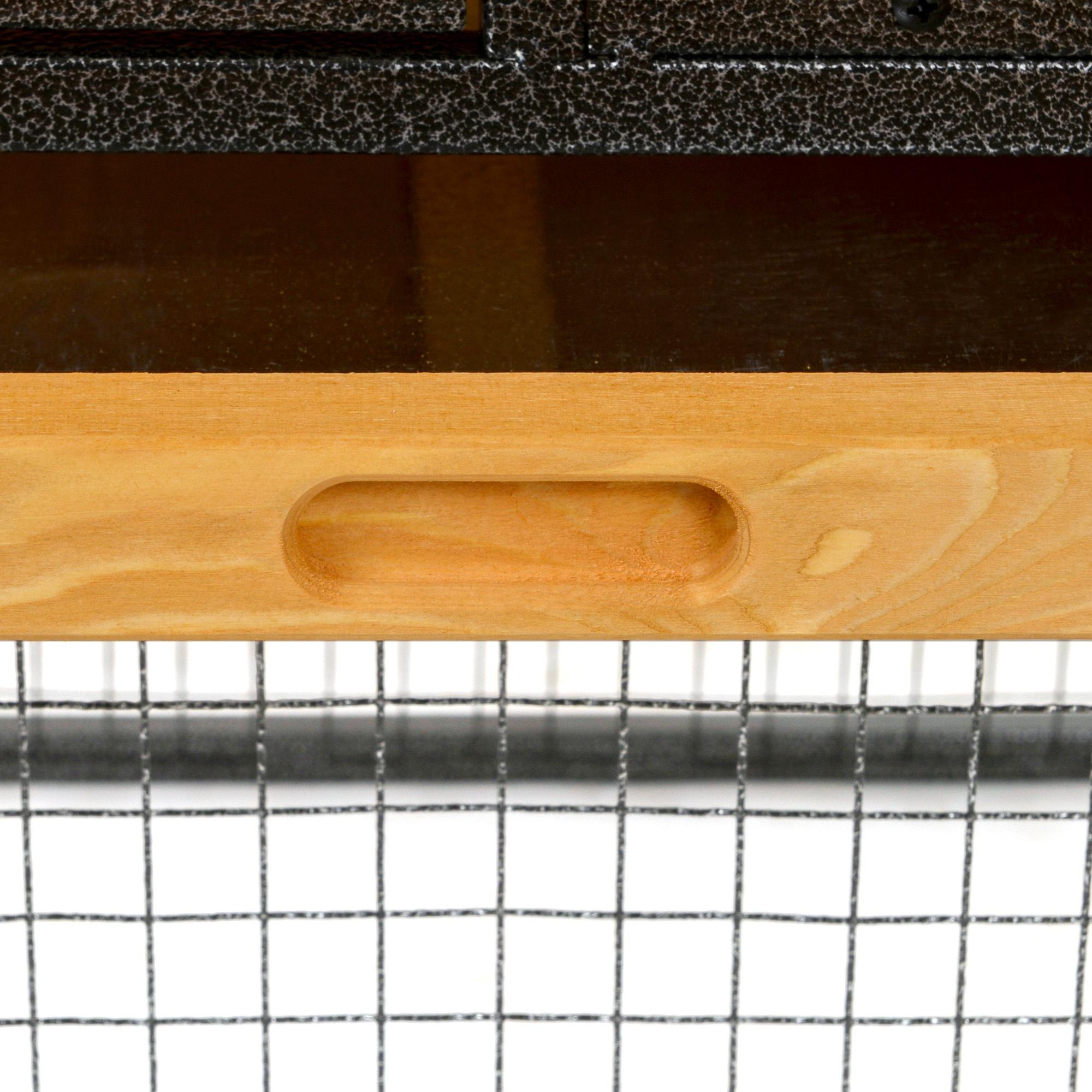 Conigliera da Giardino 122x63x92 cm con Rampa in Legno e Metallo