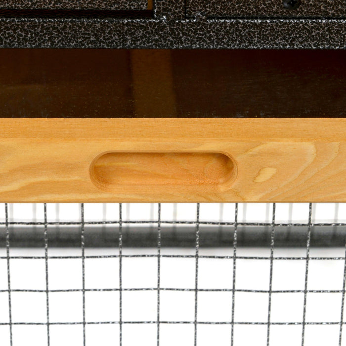 Conigliera da Giardino 122x63x92 cm con Rampa in Legno e Metallo