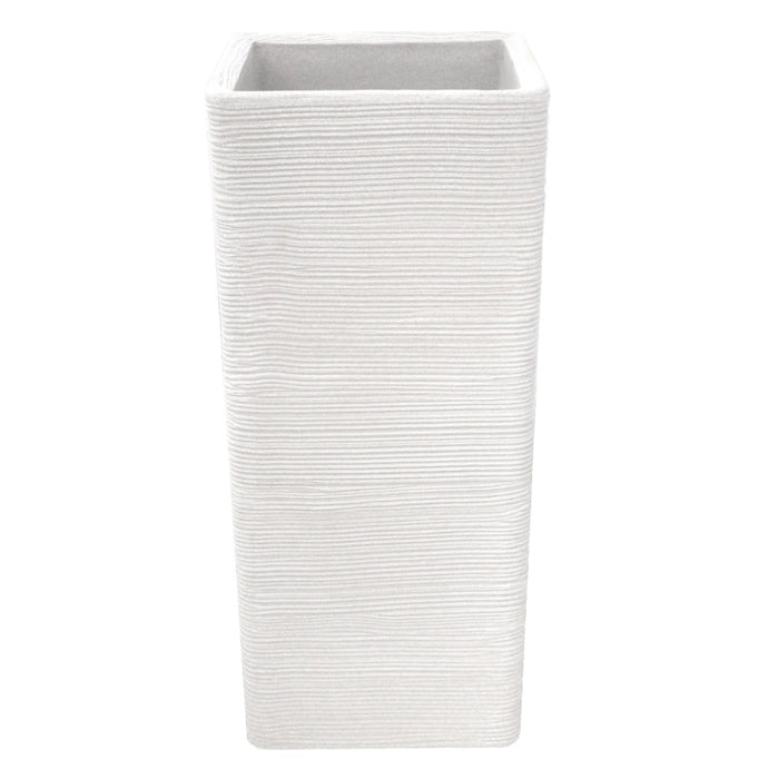 Pilone portavaso Shabby 75 cm Bianco