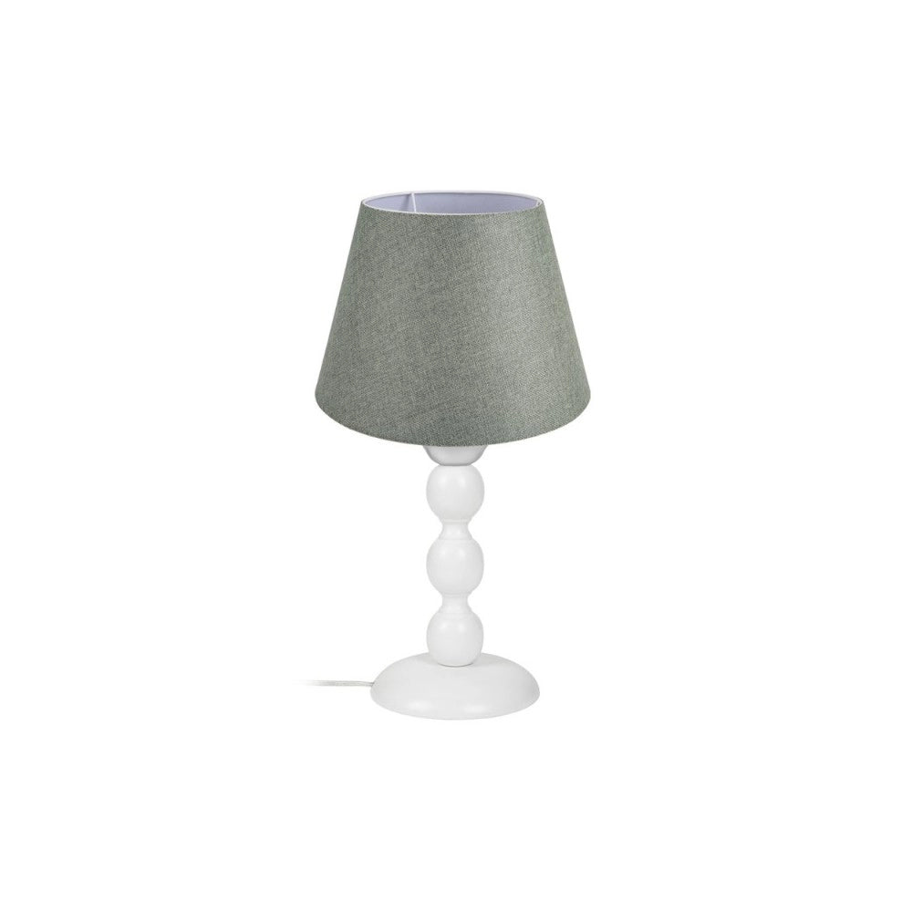 Lampada da tavolo base bianca e paralume colore verde LAGUNAH272638