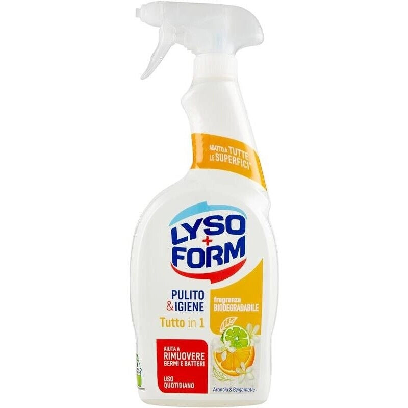 LYSOFORM SPRAY TUTTO IN 1 SET 12 PZ X 700 ML PULITO E IGIENE TE VERDE ARANCIA OKY