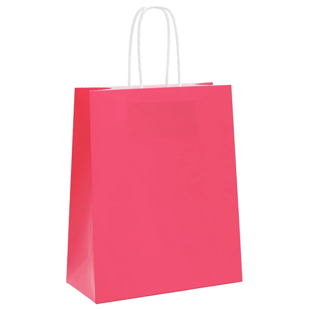 Sacchetti di Carta 50 pz con Manici Rosa 18x8x22 cm 4101656