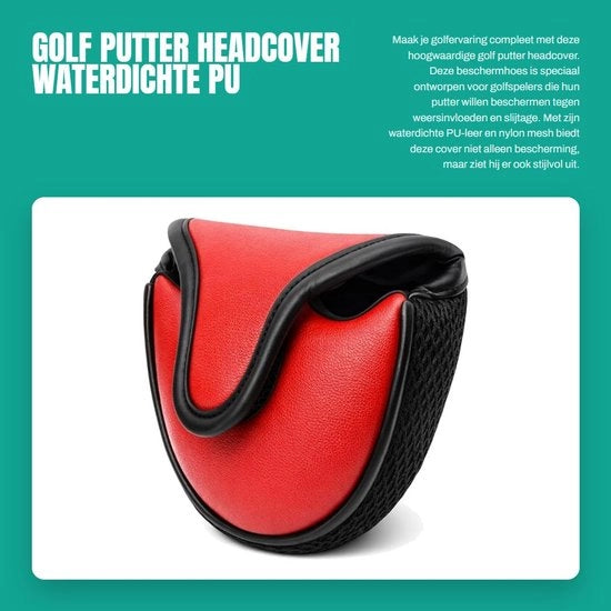 Copricapo per Putter Acquapropria - Materiale PU Pelle/Nastro in Nylon - Protezione per Putter - Accessori di Protezione Sportiva - 11 x 13,5 cm - 100% Nuovo di Zecca - Copricapo per Putter