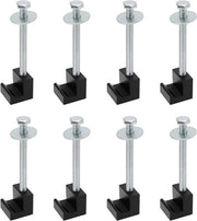 Kit di montaggio box da lavoro per pick-up - Set di 8 pezzi - Con viti e viti a vite - Per pick-up - Tiranti - Alluminio e ferro - Accessori pratici per la strada
