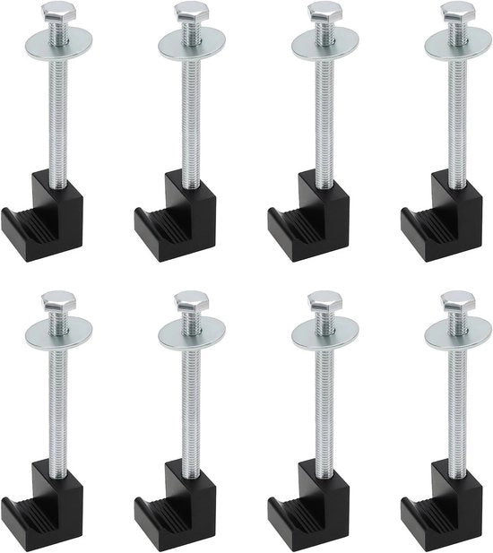 Kit di montaggio box da lavoro per pick-up - Set di 8 pezzi - Con viti e viti a vite - Per pick-up - Tiranti - Alluminio e ferro - Accessori pratici per la strada