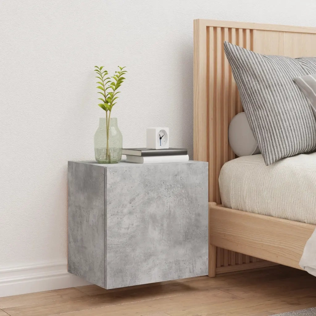 Mobile TV Parete Grigio Cemento 40,5x30x40 cm Legno Multistrato 836902
