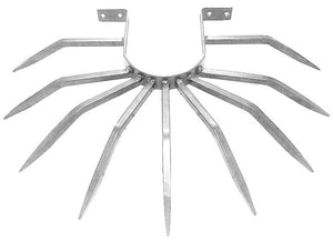 Dissuasore Antifurto con Punte in Acciaio per Pluviali Tubi Esterni da Ø0-130 mm Argento