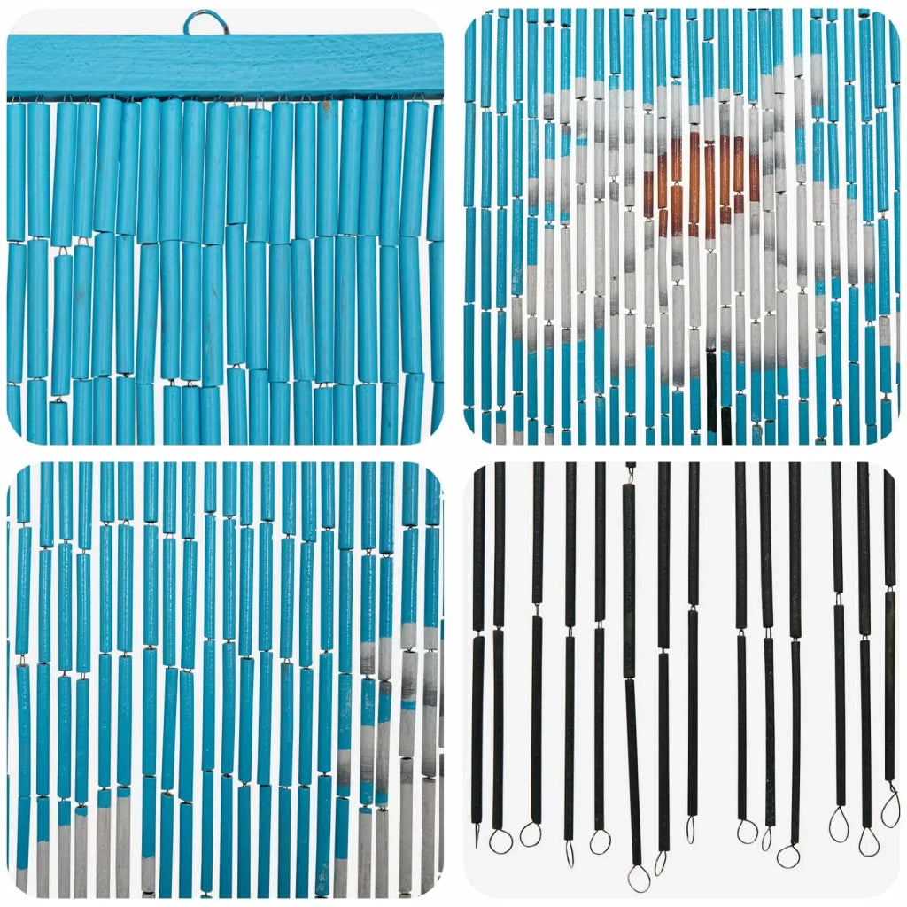 Tenda per Porta Antinsetti multicolore 200 x 90 cm Bambù