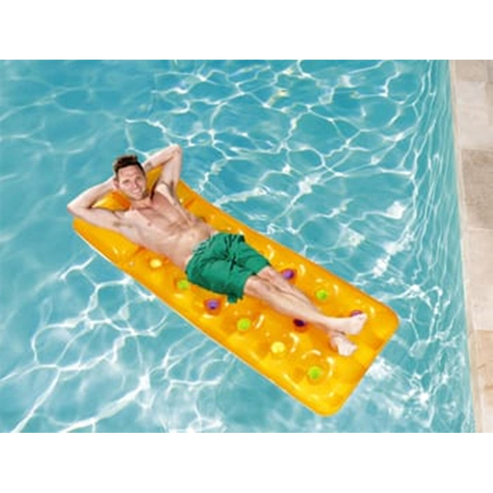 Trade Shop - Materassino Gonfiabile 18 Buchi Fashion Mare Piscina Traparente Colorato 188x71cm 019951 -