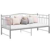Telaio Divano Letto Estraibile Grigio in Metallo 90x200 cm