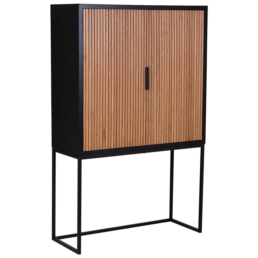 Armadio 2 ante in legno e metallo 100x40x160h cm