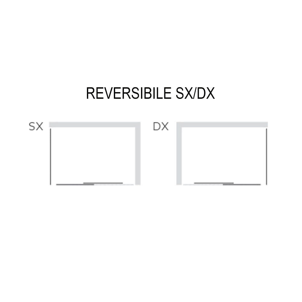 Lato fisso per box doccia porta scorrevole slide cristallo temprato *** misure 78-80cm x h190cm stampato, confezione 1
