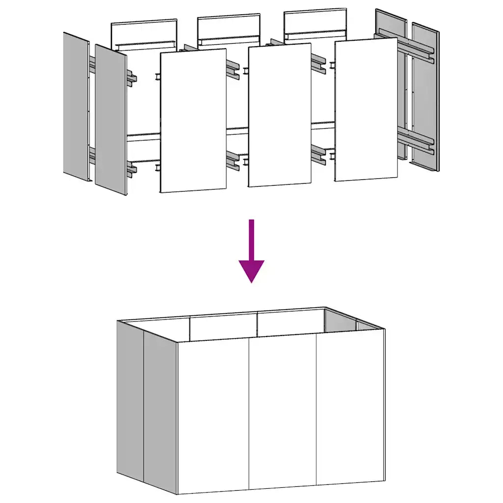 Fioriera 120x80x80 cm in Acciaio Inox 860791