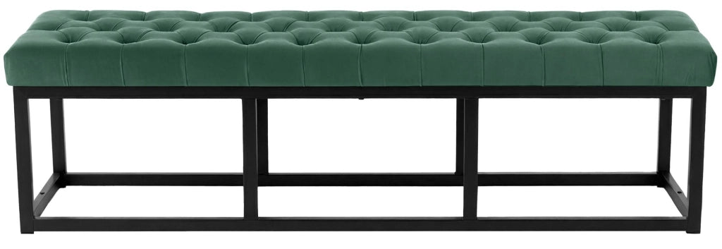Panca Polson Velluto Nero 150 cm 1