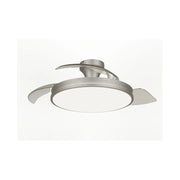 VENTILATORE DA SOFFITTO A PALE RETRATTILI LED DIMMERABILE 2700K 6500K  NIKEL