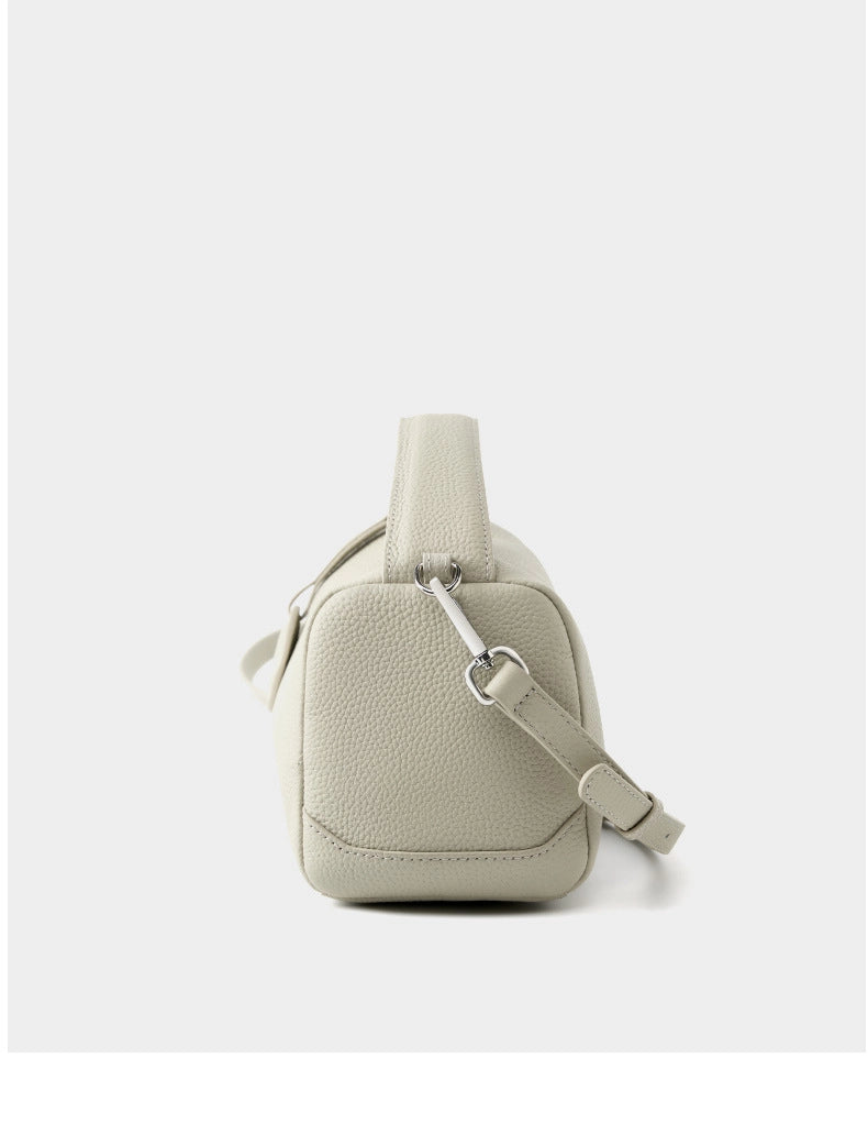 Borsa a tracolla da donna in vera pelle beige