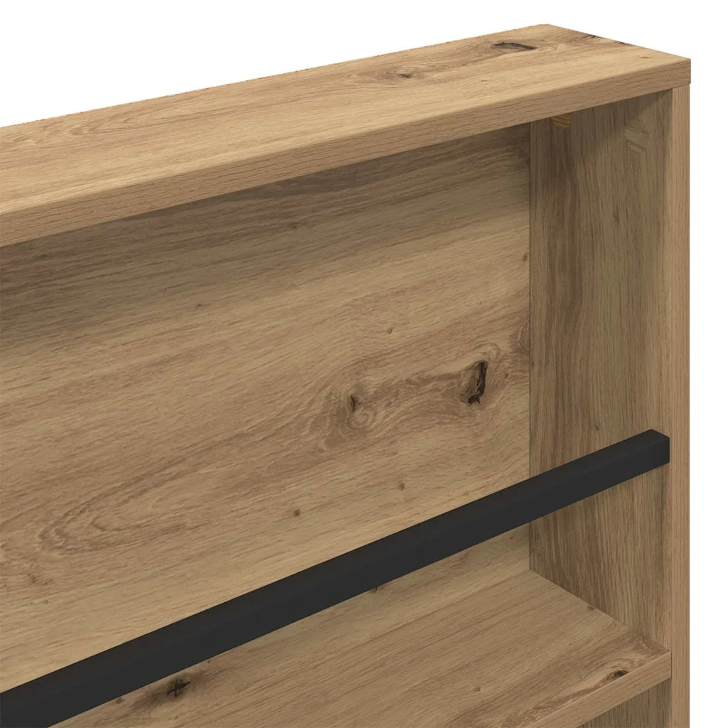Scaffale per riviste 2 pcs Rovere artigianale 100 x 12 x 70 cm