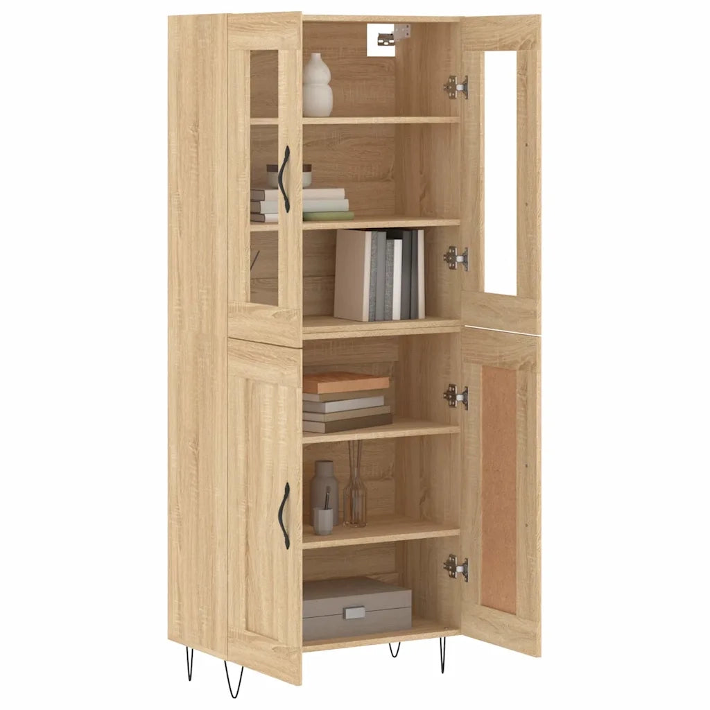 Credenza | Madia | Buffet da pranzo | Armadio da pranzo Rovere Sonoma 69,5x34x180 cm in Legno Multistrato