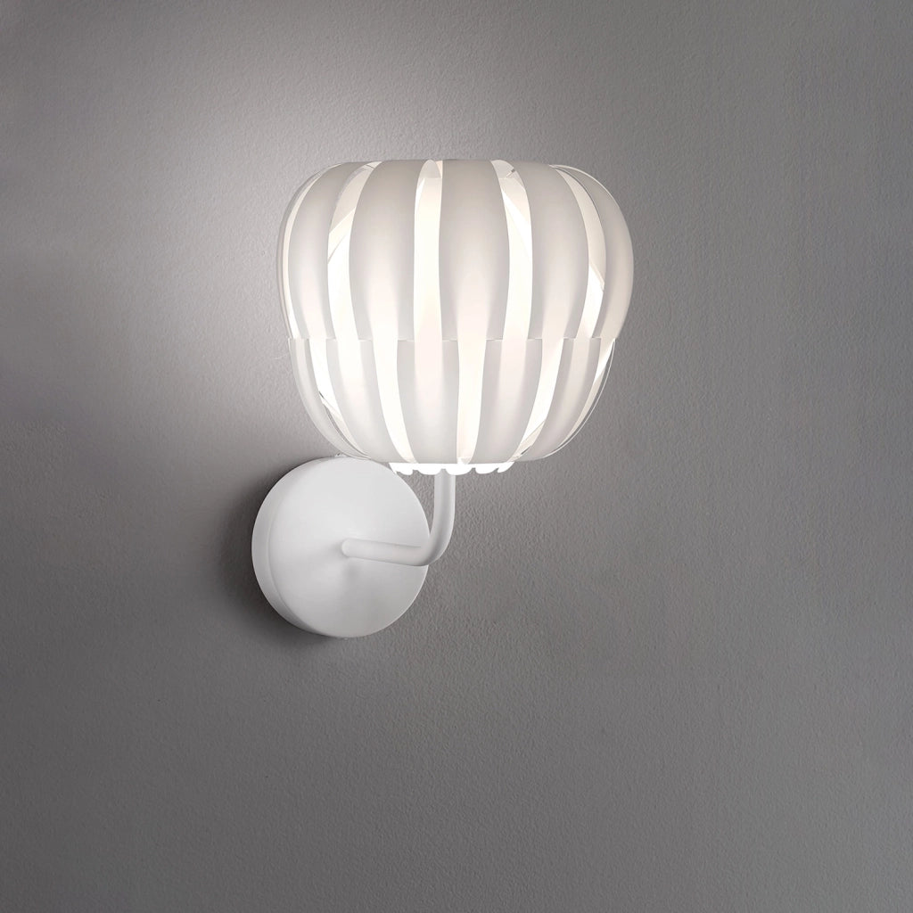 Applique Moderna Queen Polilux ® Bianco E Metallo 1 Luce E27