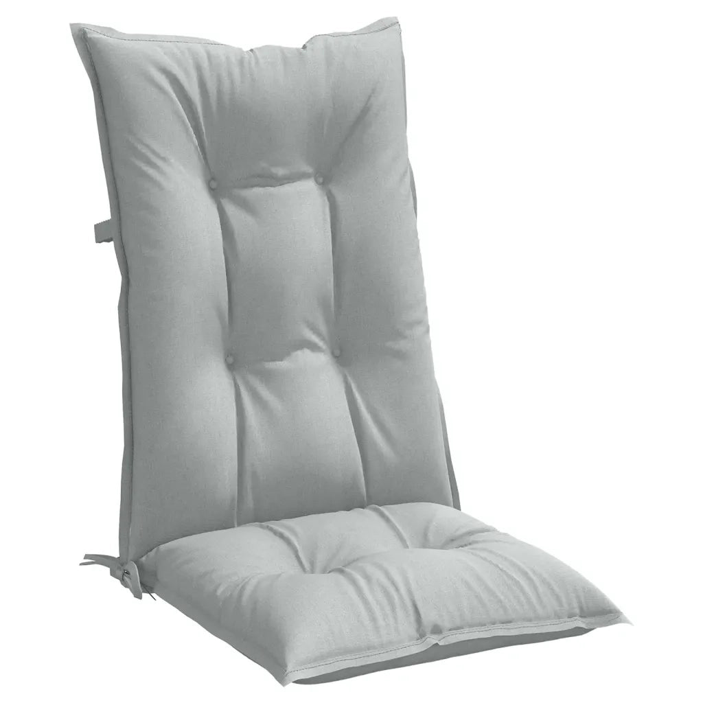 Cuscini Sedia Schiena Alta 4 Grigio MÃ©lange 120x50x7 Tessuto