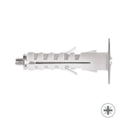 TASSELLO LEGGERO IN NYLON CON VITE AD ESPANSIONE CON DADINO CONICO ED ALETTE ANTIROTAZIONE - Ø12X45 - M5  - TEF
