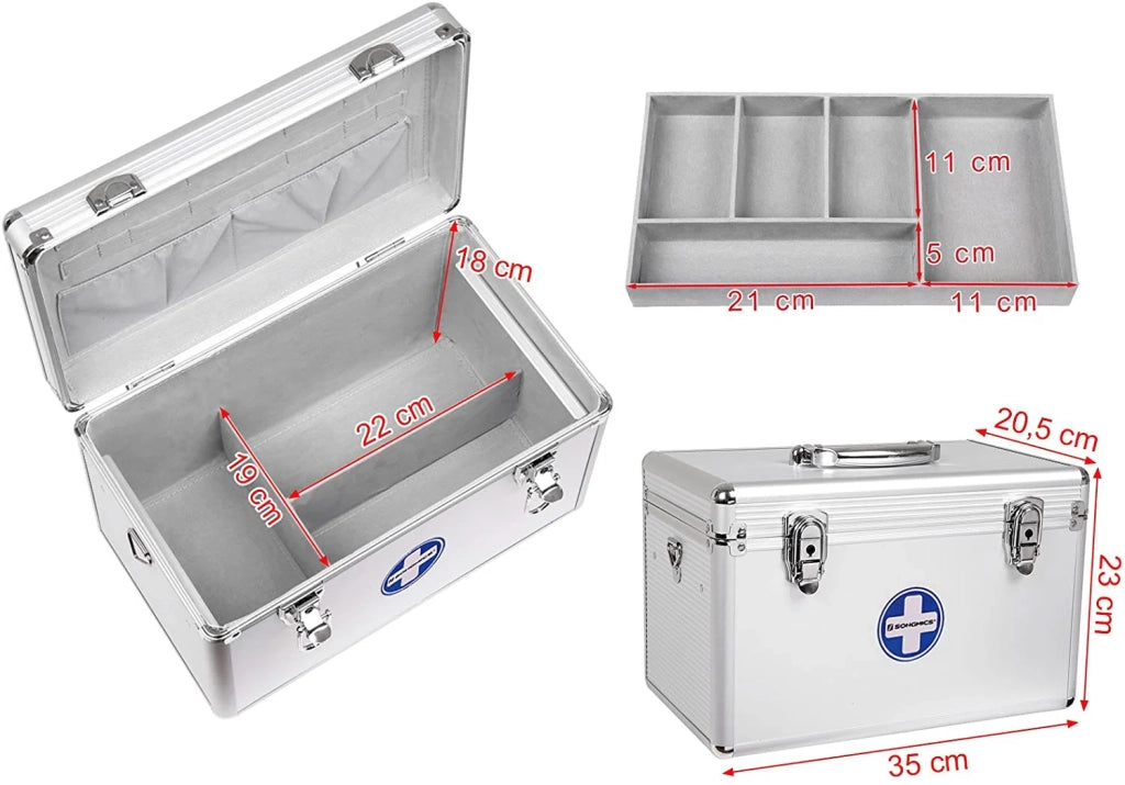 Kit di pronto soccorso con maniglia e tracolla argento 12_0001108