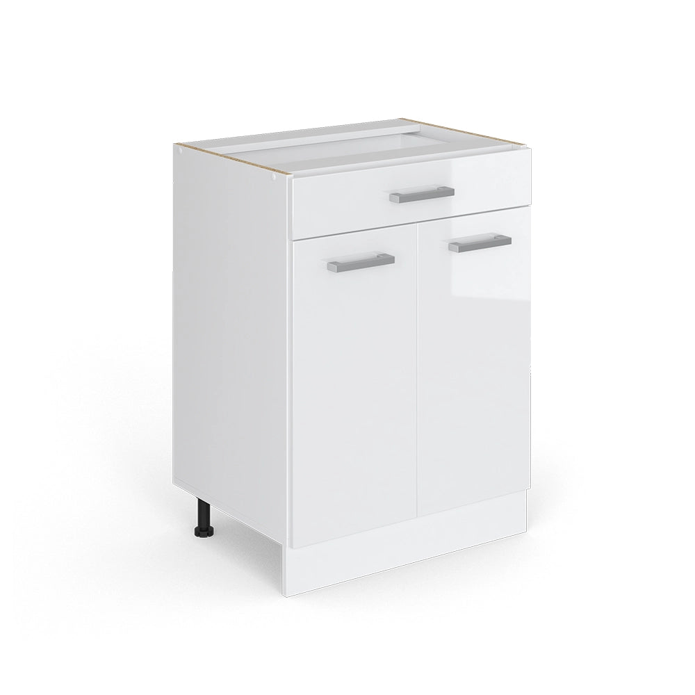 Vicco Frontale cucina Bianco lucido 59.6 x 70.8 cm frontale del mobile per mobile base con cassetti